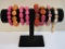 Eight Pink Beaded Stretch Bracelets, 6 oz