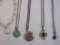 Five Vintage Necklaces including Butterfly Locket and Avon Necklace and Pendant, 2 oz