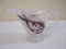 Cranberry Byrd Crystal Gravy Pitcher, 1 lb 8 oz Due to the fragile nature of this item, additional