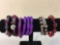 Lot of 6 Purple Bracelets including stretch, bangle and more, 7 oz