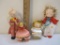 Four Vintage Angel Christmas Ornaments including silk wrapped, made in Japan and more, 4 oz