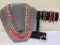 Colorful Necklace and Stretch Bracelets, assorted beads, 6 oz