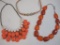 Three Unique Jewelry Items including Coral Beaded Necklace, Child's Bow Accented Belt, and more, 6