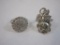 Two Sterling Silver Marcasite Rings, Theda Sterling size 7 (5.0 g total weight) and Sterling ESPO