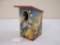 Vintage LBZ Tin Litho Mechanical Pecking Bird Coin Bank, made in Western Germany, 6 oz
