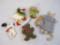 Lot of Vintage Animal Christmas Ornaments including cat, goose, bear and more, 3 oz