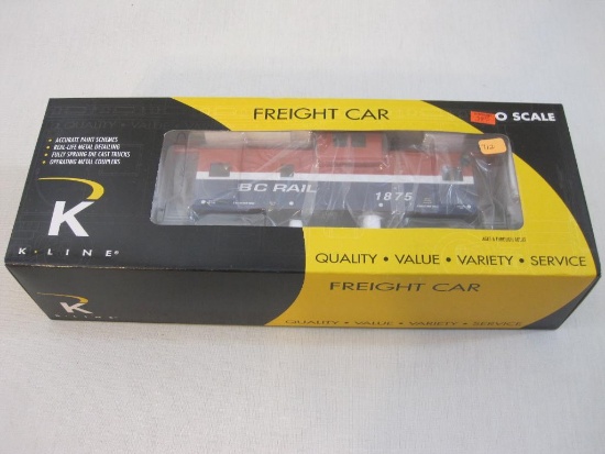 K-Line BC Rail Extended Vision Caboose K613-8012, O Scale, new in box, K-Line Electric Trains, 1 lb