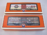 Two Lionel Christmas Box Cars including Lionel Holiday Stores 2010 Limited Edition Boxcar 6-52575