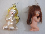 Two Cherub Christmas Ornaments, 2 oz