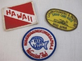 Three Vintage Hawaiian Patches including Humuhumunukunukuapuaa Hawaiian Fish, Lahaina-Kaanapali &