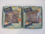 Two Boxes of Royalites Deluxe 7-Light Set Christmas Lights No. 207, in original boxes, tested and