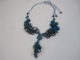 Beautiful Blue Shell Necklace, 2 oz