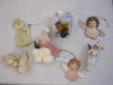Lot of Assorted Angel Christmas Ornaments including Simpich Cloud Baby and more, 12 oz