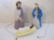 Vintage Empire Blow Mold 4-Piece Nativity Set including Mary (Lighted), Joseph (Lighted), Baby Jesus