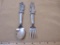 Two Walt Disney by bonny Japan Donald Duck Fork and Minnie Mouse Spoon 2oz