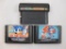 Three Vintage Sonic Sega Genesis Game Cartridges including Sonic & Knuckles, Sonic the Hedgehog and