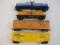 Four HO Scale Train Cars including Shell Tank Car, Dupont Tank Car, Railbox Boxcar (made in Hong