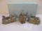 Party Lite Set of 3 Baby Bunny Tealight Holders, P8046, new in box, glazed terra cotta accessories