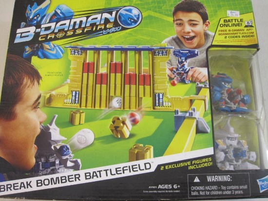 B-Daman Crossfire Break Bomber Battlefield, sealed, 2013 Hasbro 2lb5oz