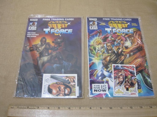 Two Sealed Now Comics Mr. T and the T-Force Free Trading Cards Included 6oz