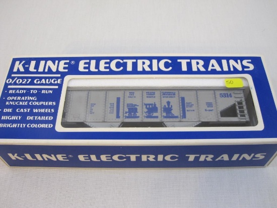 K-Line TCA (Train Collector's Association) Museum Hopper #5314-1986, O Scale, in original box,