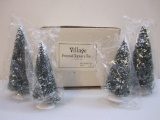 Village Frosted Topiary Trees, Set of 4, Department 56 7oz