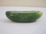 Vintage Painted Milk Glass Pickle/Cucumber Dish 5oz