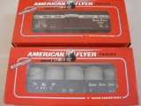 Two American Flyer S Gauge Nickel Plate Road Train Cars including Refrigerator Car 6-48807 and
