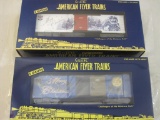 Two Gilbert American Flyer Trains S Gauge Christmas Box Cars including A/F 2016 Christmas Boxcar
