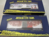 Two American Flyer Trains S Gauge Christmas Train Cars including 2018 Christmas Boxcar 6-44129 and