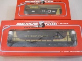 Two American Flyer Northern Pacific Railway S Gauge Train Cars including Northern Pacific GP-9
