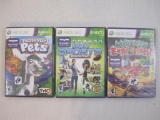 Three XBOX 360 Kinect Games including Kinect Sports Season Two, Motion Explosion (sealed), and