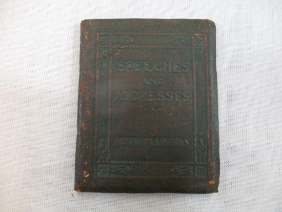 Speeches and Addresses of Abraham Lincoln Little Leather Library Book, circa 1922, 1 oz