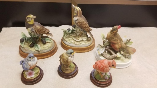 Large and Small Bird Figurines by Andrea, Meadowlarkm Cardinal and more
