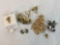 Lot of Christmas Jewelry Items including Guardian Angel Pins, wreath earrings, deer pin and more 2oz
