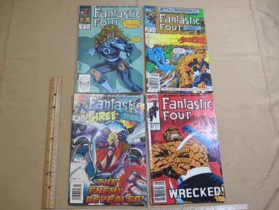 Four 1980s and 90s Marvel Fantastic Four Comic Books Vol.1 No.332, 336, 384, 355 7oz