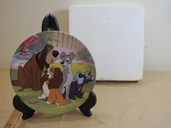 Walt Disney's Lady and the Tramp, Limited Edition Collector Plate, "Telling Tails" No 10199A, Alvin