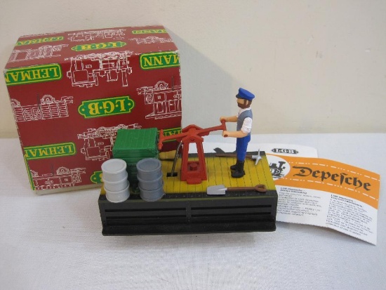 LGB 2001 Motorized Operating Handcar, G Scale, in original box 1lb6oz