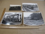 Photographs of Caboose of Erie Lackawanna Train TC-1passing TC-4 at Deposit NY 1974, Caboose of