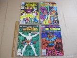 Four Marvel What If? Comic Books 1980s including The Avengers, Dazzler and Iron Man, Dr. Strange 9oz