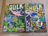 Two Vintage Marvel The Incredible Hulk Comic Books 1980s Vol. 1 No. 254, 259 4oz