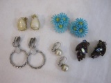 Five Pairs of Clip-On Earrings 2oz