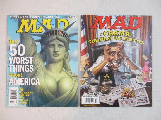 Two Mad Magazines including #498 (February 2009) and 515 (June 2012), 7 oz