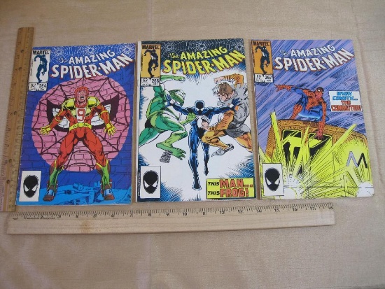 Three Marvel Comics The Amazing Spider-Man Comic Books Vol.1 No. 264, 266, 267 1985 5oz