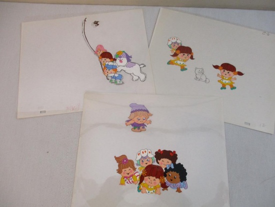 Lot of Charmkins Original Artwork Animation Production Cels including Brown Eyed Susan, Molly Berry,