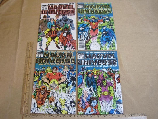 Four Marvel Comics The Official Handbook of the Marvel Universe Vol.2 No. 16-18 1987 and Vol.3 No.2