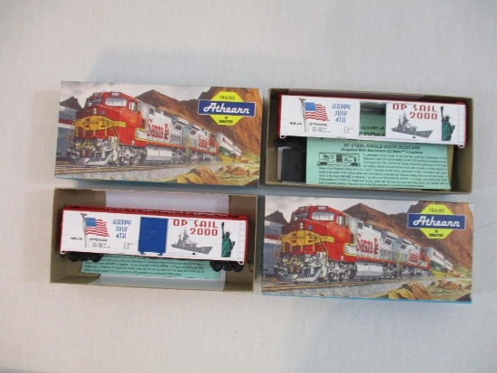 Two Athearn BEV-BEL/Millennium Series Happy July 4th 50' Steel Single-Door Boxcar HO Scale Model