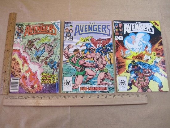 Three Marvel Comics The Avengers Comic Books Vol. 1 No. 261-263 1985 5oz