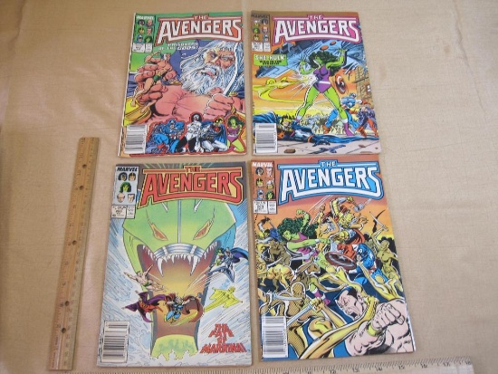 Four Marvel The Avengers Comic Books Vol. 1 No.281-283 and 293 1987 6oz