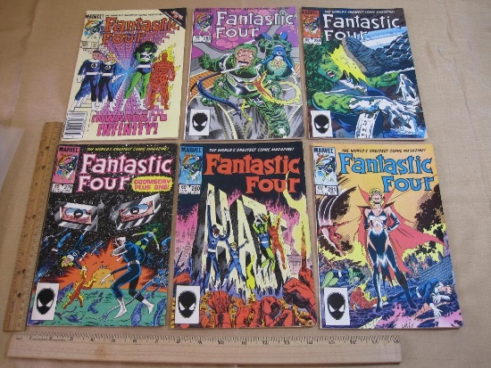 Six Marvel Comics Fantastic Four Comic Books Vol. 1 No. 279-284 1985 9oz